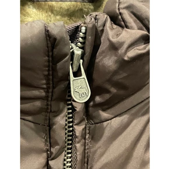 A&F Authentic Vintage Brown Puffer Winter Jacket - Picture 2 of 7